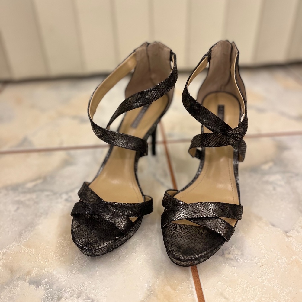 BCBGeneration Snakeskin Texture Dress Heels!